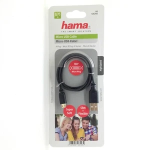Hama 00135700 USB 2.0 Kabel USB A Stecker USB Micro B Stecker vergoldet 100128 - Bild 1 von 1