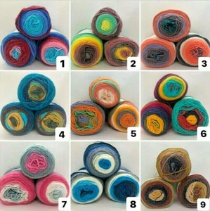 450 gr Paket Farbverlaufswolle, 100% Acryl, 11 Farben, Freie Farbauswahl - Bild 1 von 14