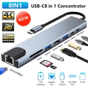 Multiport USB-C Hub Type C To USB 3.0 4K HDMI Adapter For Macbook Pro Fast Shipn - Picture 1 of 18