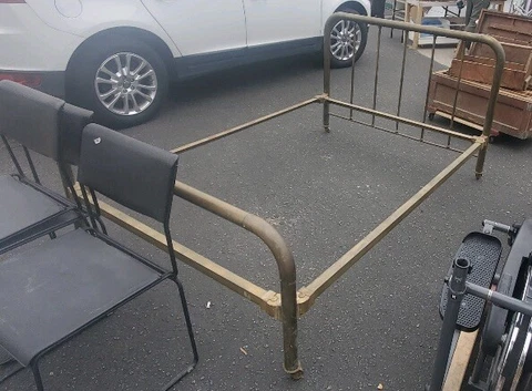 1912 VINTAGE Antique Brass Full Size Bed- Limited FREE AZ Select Delivery Cover