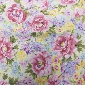 Montgomery Timeless Treasures Pink Antique Roses Flowers Floral Fabric Cotton - Picture 1 of 5
