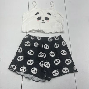 Shein Black & White Panda Pajama Set Youth Girls 5 NWOT - Picture 1 of 8