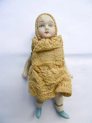 POUPEE ANCIENNE -MIGNONETTE ALLEMANDE -TOUT BISCUIT - Ht 9 cm - Photo 1/4