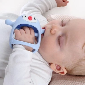Smily Mia Penguin Buddy Never Drop Silicone Baby Teething Toy for 0-6month Infan - Picture 1 of 9