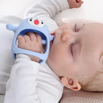 Smily Mia Penguin Buddy Never Drop Silicone Baby Teething Toy for 0-6month Infan - Image 1 of 4
