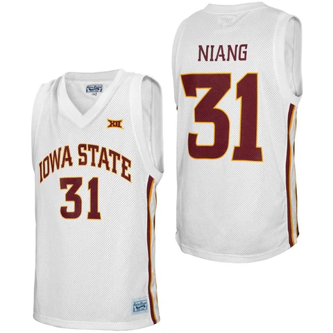 Iowa State Cyclones Georges Niang #31 Retro Brand Men's White NCAA Player Jersey Cover
