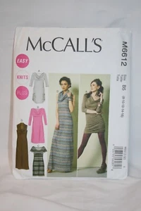 McCall's Sewing Pattern M6612 - Misses Close Fitting Pullover Dres - Size 8-16 - Picture 1 of 2