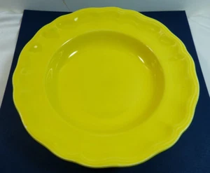 Luneville Faience made in France Pottery Soup Bowl Louis XVI Elysee Yellow - Picture 1 of 6