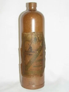 01G12 ANCIENNE BOUTEILLE ALCOOL LIQUEUR SCHIEDAM DES FLANDRES DUNKERQUE DUFLOS  - Picture 1 of 4