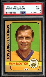 1972-73 OPC O PEE CHEE NHL #131 Ralph Backstrom PSA 9 MINT L A KINGS Canadiens - Picture 1 of 2