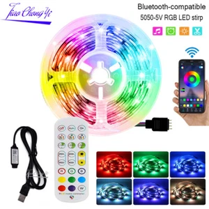 5V 5050 RGB LED Strip Bluetooth-compatible APP Control TV Background Decoration - Picture 1 of 12