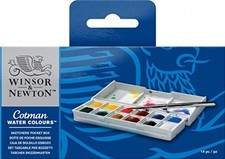 Winsor & Newton Cotman Water Colour Paint Sketchers' Pocket Box, Half Pans