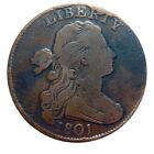 LARGE CENT/PENNY 1801 SHELDON 223 TRIPLE ZERO FRACTION COLLECTOR COIN
