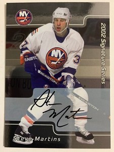 2001-02 BAP Be A Player Signature Series Autograph Steve Martins Auto #19