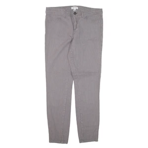CALVIN KLEIN Striped Trousers Grey Slim Skinny Womens W30 L28 - Picture 1 of 6