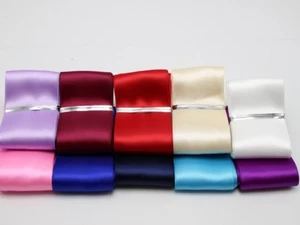 10 Meter 38mm Double Sided Satin Ribbon Gift Bow Wedding Craft 10 Color - Picture 1 of 6