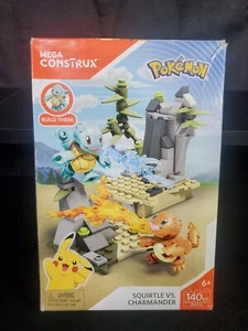 New 2017 Mega Construx Pokemon Squirtle Vs Charmander 140pc Building Set NICE - Picture 1 of 4