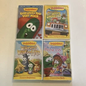 Veggie Tales Lot of 4 DVD Movies Christian Animated Series All Tested & Works - Picture 1 of 1