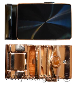Men’s belt Buckle. Automatic sliding buckle Black /Gold Jaguar Belt buckle only - Picture 1 of 12