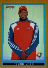 2009 Bowman Chrome Draft WBC Prospects Gold Refractors Baseball #BDPW14 Lazo
