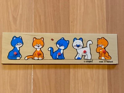 childrens wooden cat puzzle - Image 1 of 2