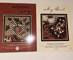 2 libretti trapuntati Thimbleberries di Lynette Jensen -AUTUNNO GLORIA & My Best - Foto 1 di 7