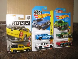Lote de 5 Chevy Silverado 2007 Hot Wheels Car Culture amarillo azul verde blanco 07 - Imagen 1 de 3