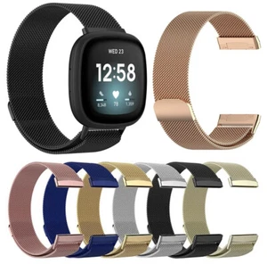 For Fitbit Versa 4 3 2 Sense Stainless Steel Metal Bracelet Watch Band Strap - Picture 1 of 27
