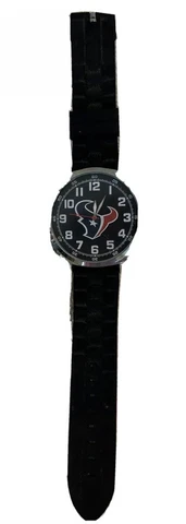 Houston Texans NFL Football Team Men's Oversized Black Gametime Watch Cover