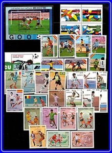 collection FOOTBALL CUP  x 5 sets + 2 S/S MNH SOCCER, SPORTS, TENNIS - Picture 1 of 1