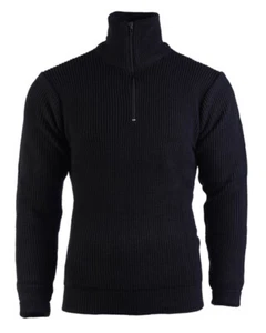 MAGLIONE TIPO MILITARE MODELLO TROYER BY MIL-TEC DI COLORE NERO - Imagen 1 de 2