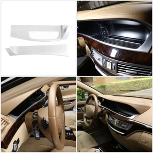 For Benz S-Class W221 2008-2012 ABS Silver Dashboard Display Trim Decorate Frame - Picture 1 of 9