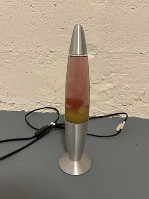 13 Inch LAVA LAMP Silver Base. Tested. Works - Image 1 of 4