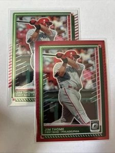 Donruss Optic Jim Thome 2025 (2) #/99 rojo Prizm coincidencia de color SP & 31 - Phillies - Imagen 1 de 2