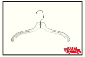 Hemdbügel schwer klar Kunststoff drehbar Haken Chrom Hardware 25er Pack - Bild 1 von 1