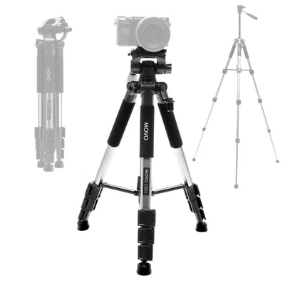 $38 FREE SHIP / Movo MV-T5 Aluminum Video Camera Tripod Stand with Pan Head - Image 1 of 4