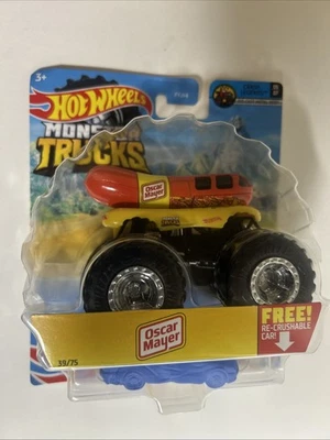 Hot Wheels Monster Trucks 2020 Crash Legends “Oscar Mayer Wienermobile”, ¡NUEVO! Foto 1 de 4