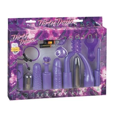 Dirty Dozen 12 Piece Vibrator Dildo Duo Balls Couples Unisex Sex Toy Kit - Image 1 of 3