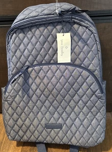 Zaino Vera Bradley Essential Moonlight Navy nuovo con etichette #39544-L81 look denim - Foto 1 di 7