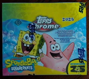 2025 Topps Chrome SpongeBob 25th Anniversary Hobby Box nuovo sigillato - Foto 1 di 3