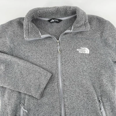 Mens Medium The North Face Zip Up Jacket Full Zipper Fleece Lined Gray Outdoor - Image 1 of 4