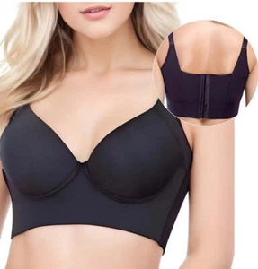 Bra faja Colombiana 8532 Black \ Colombian girdle bra 8532 Black \ Black wide ba - Picture 1 of 10