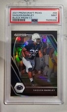 2021 Panini Prizm Draft Picks Saquon Barkley Black Prizm 1/1 PSA 9 NY Giants