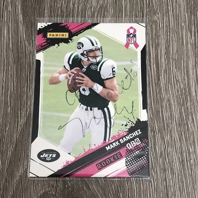 Mark Sanchez Rookie QB Panini Card 2009 New York Jets Autograph Auto - Image 1 of 4