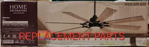 Home Decorators Makenna 60" Matte Black Ceiling Fan Replacement Parts 52106 - Picture 1 of 17