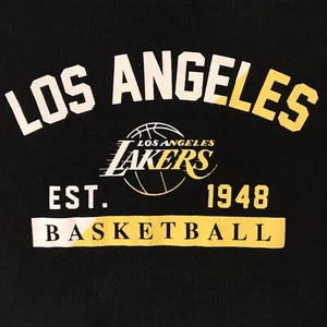 NBA Los Angeles Lakers Shirt schwarz Langarm Baumwolle Thermo Waffelstrick Gr. S - Bild 1 von 8