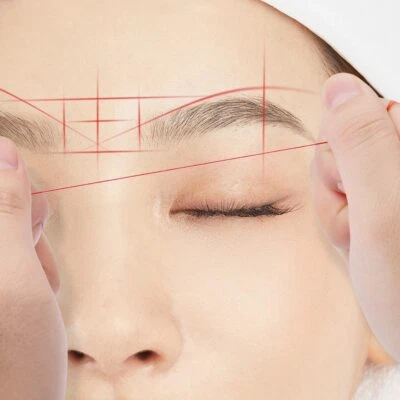 Microblading Hilo de Lino Semipermanente Maquillaje Cejas Posicionamiento Medición a Foto 1 de 4
