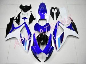 Blue White Black ABS Injection Mold Bodywork Fairing Kit for GSXR600/750 06-07 - Picture 1 of 7