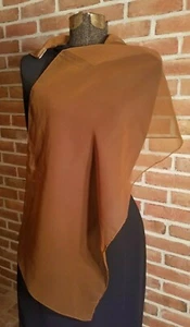 Sally Gee Vintage 1950s Scarf, Brown 15" x 44.5", 100% Polyester Made in Japan - Picture 1 of 7