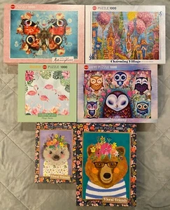 6 Puzzle Lot HEYE Metamorphosis Wings CHARMING VILLAGE Floral Friends DREAMING - Picture 1 of 18